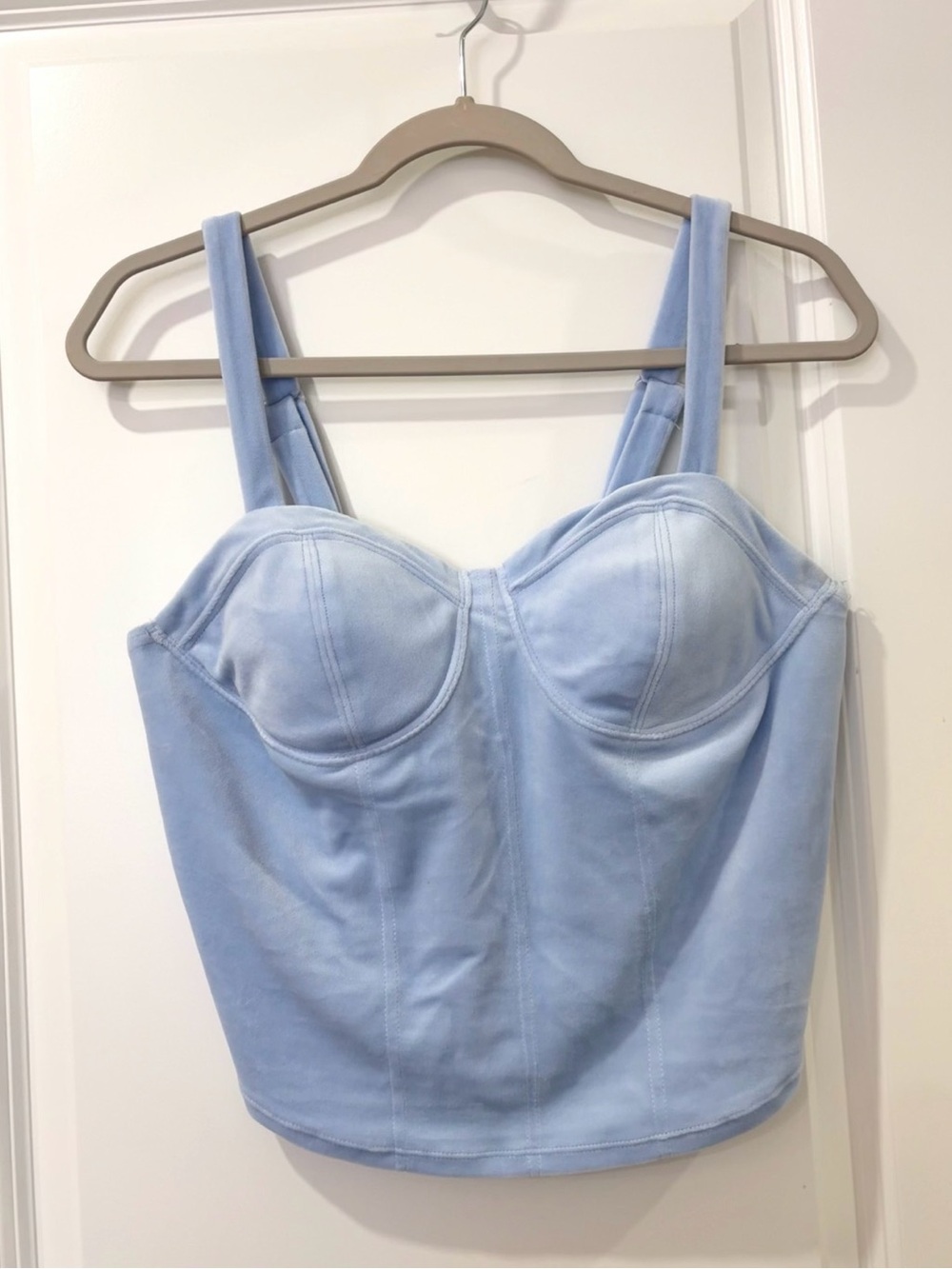 Light Blue Cropped Tank Top, excellent condition, so soft
